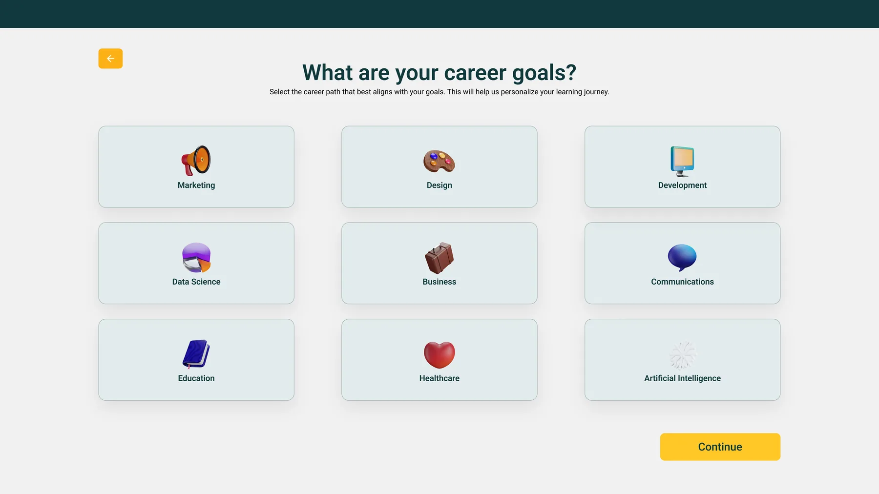 Career goal selection
