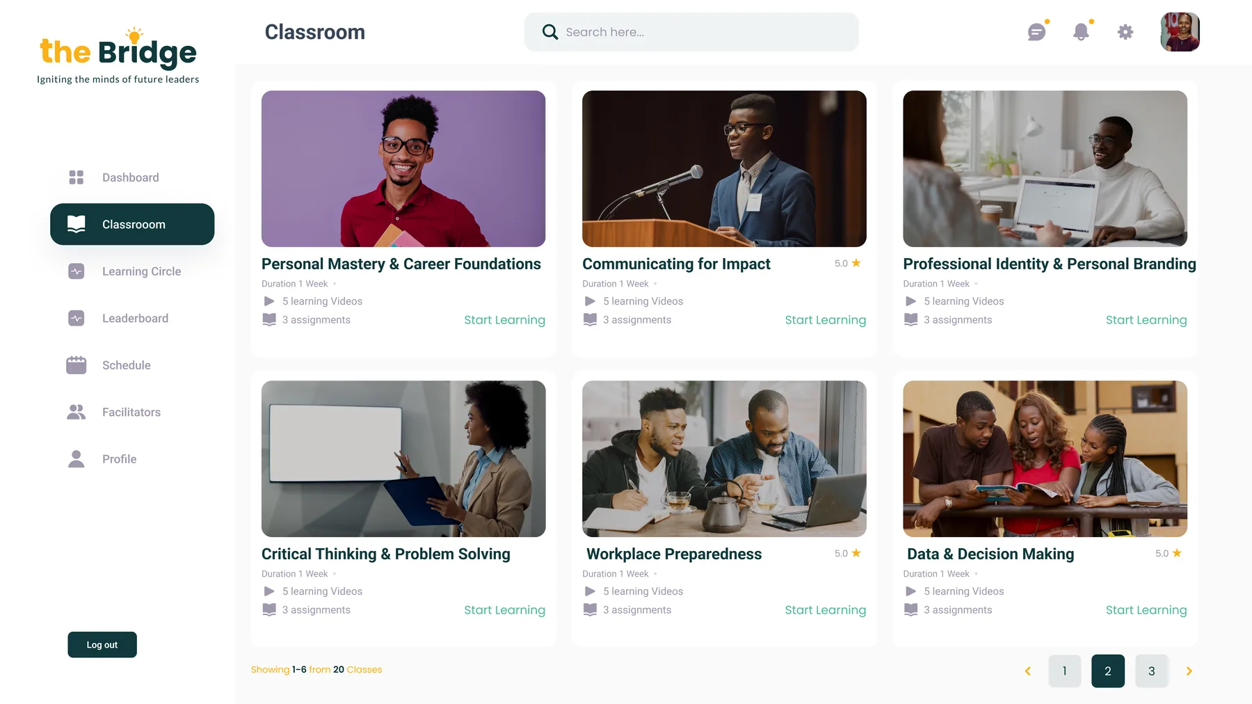 Classroom module catalog