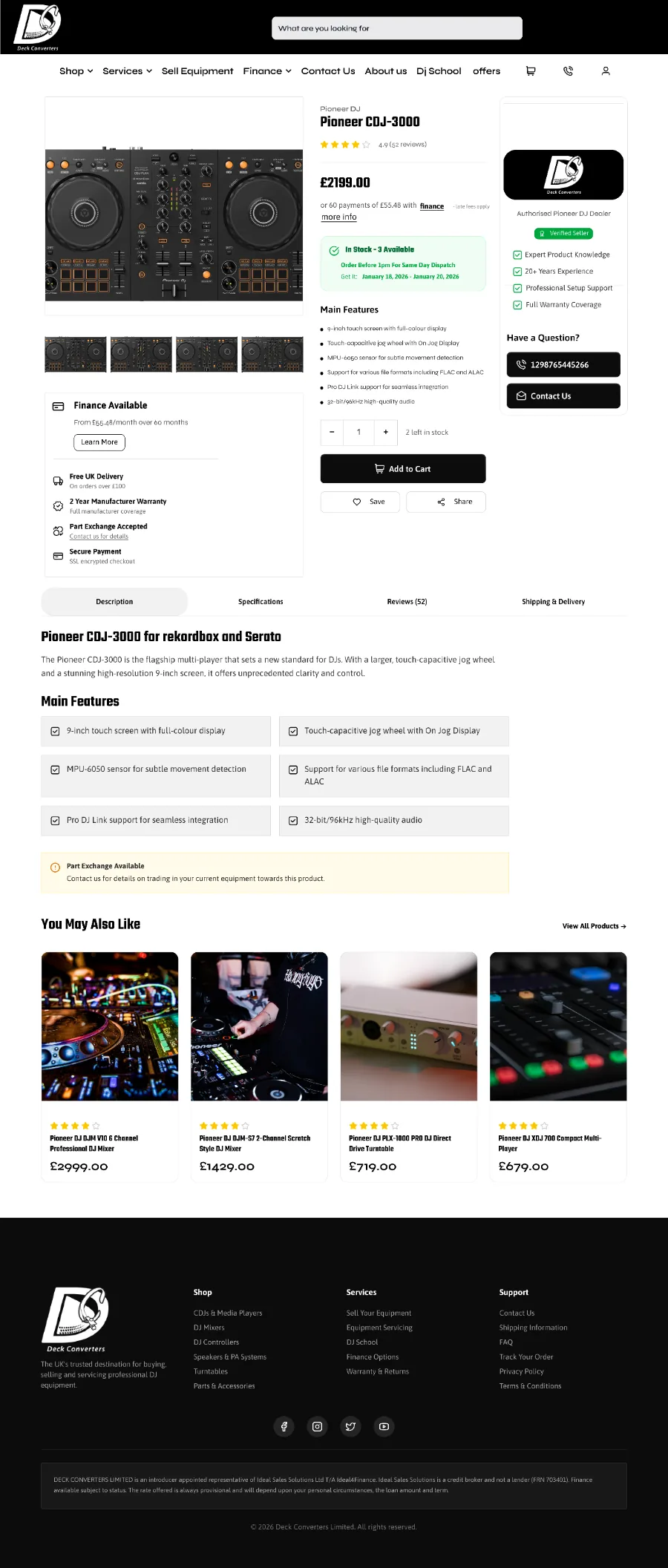 Product page