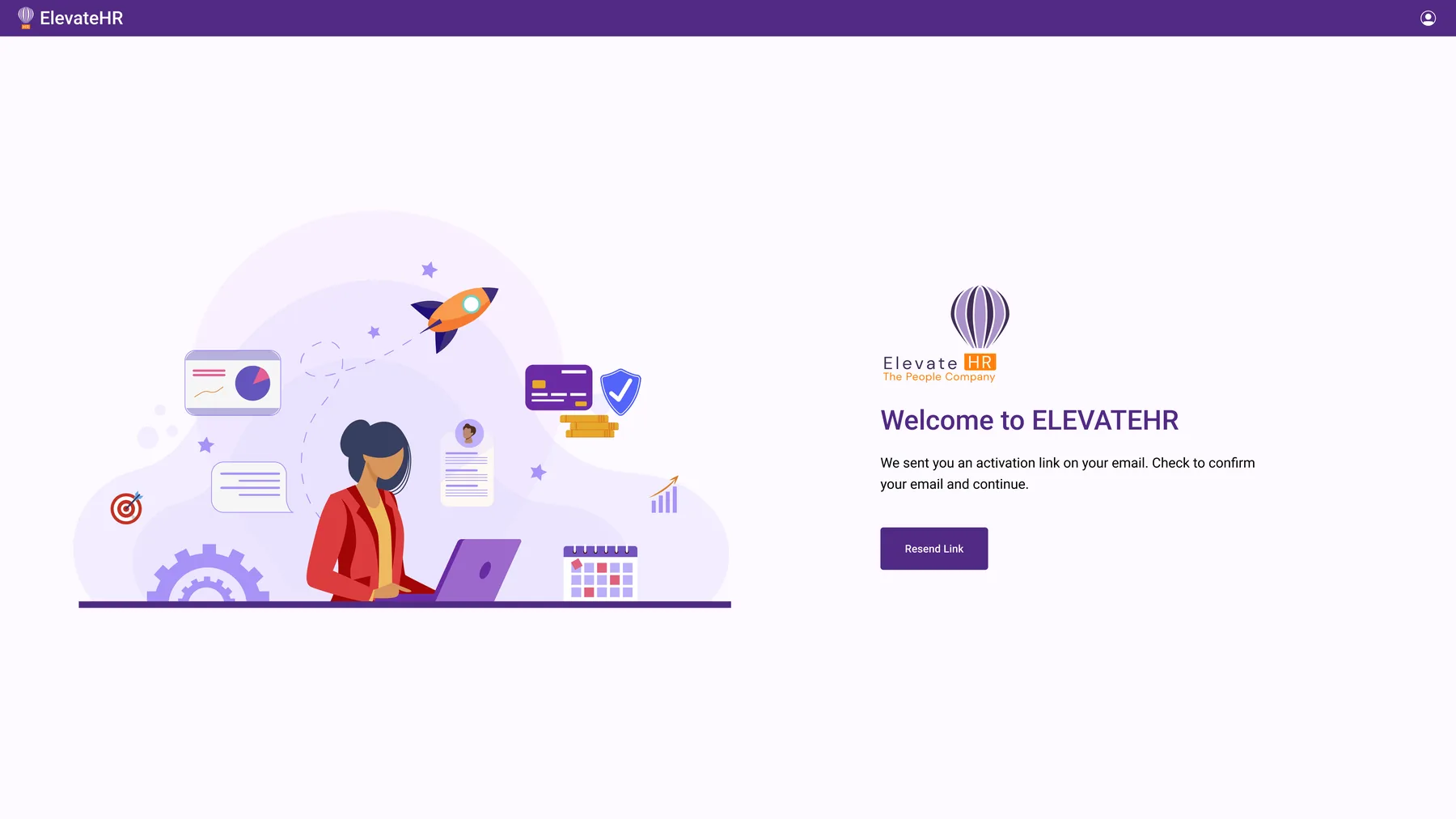 Confirm email screen