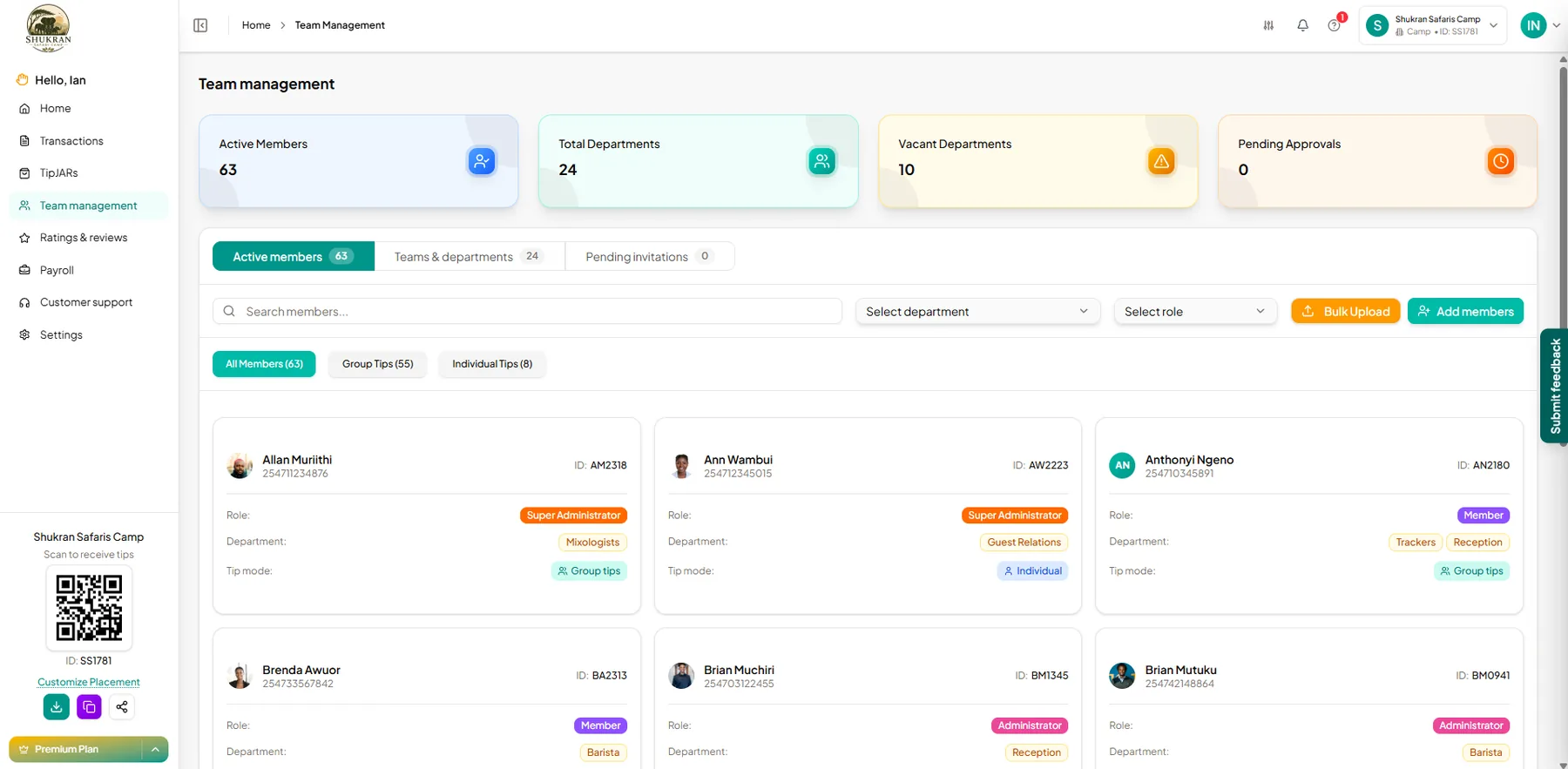 Team management