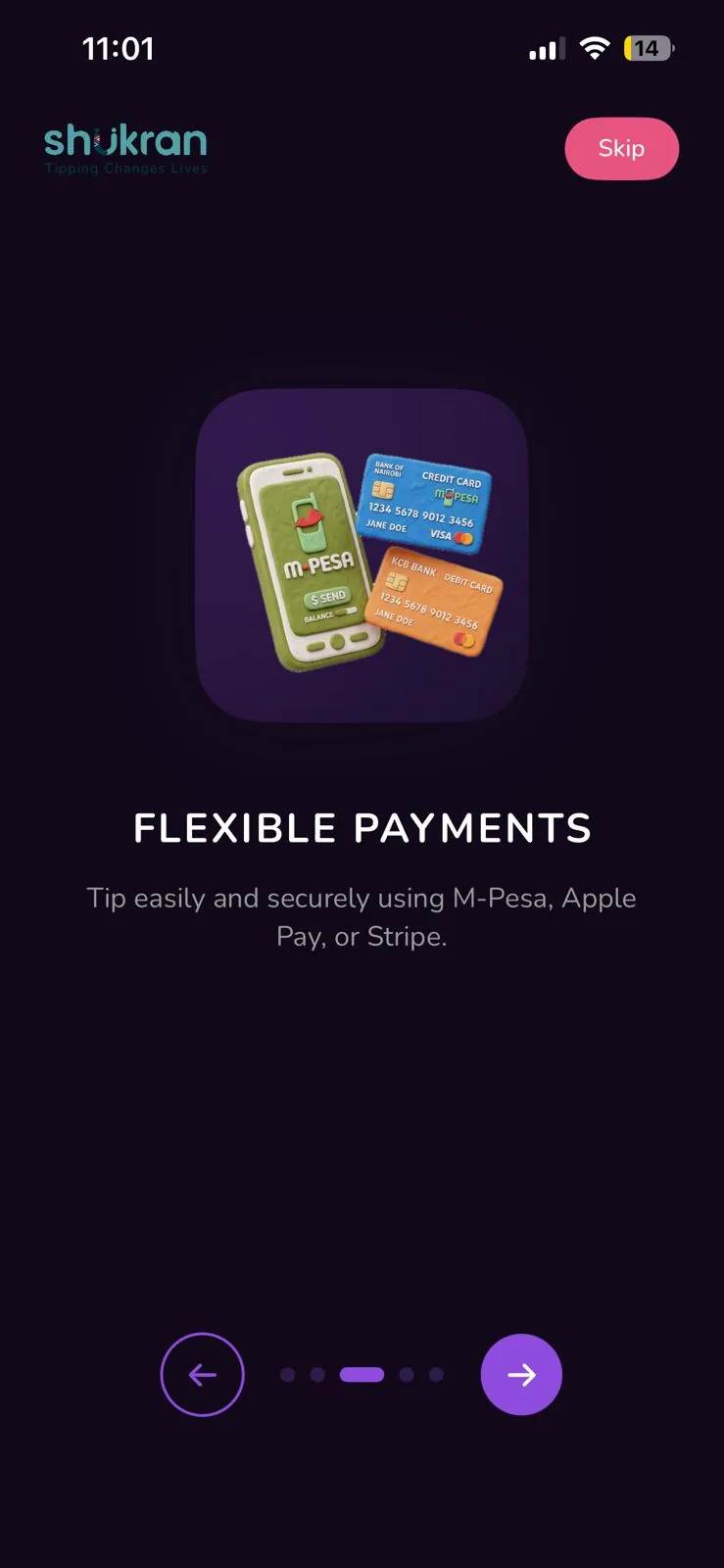 Onboarding, Flexible Payments