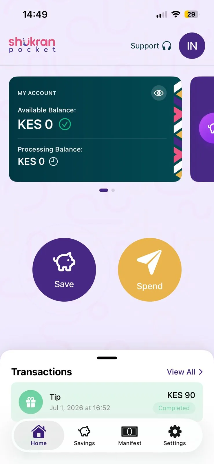 Pocket home dashboard