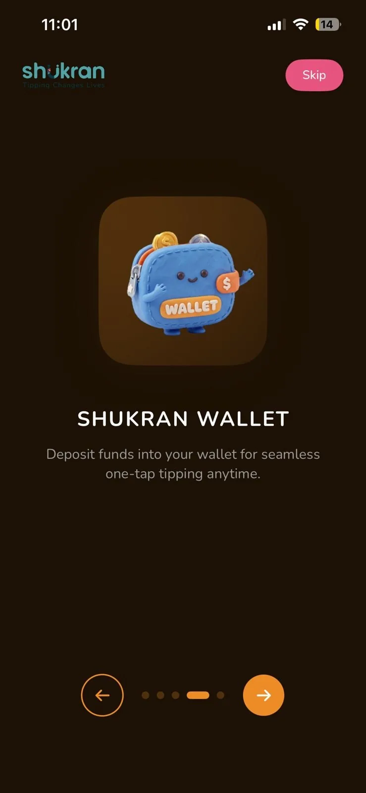 Onboarding, Shukran Wallet