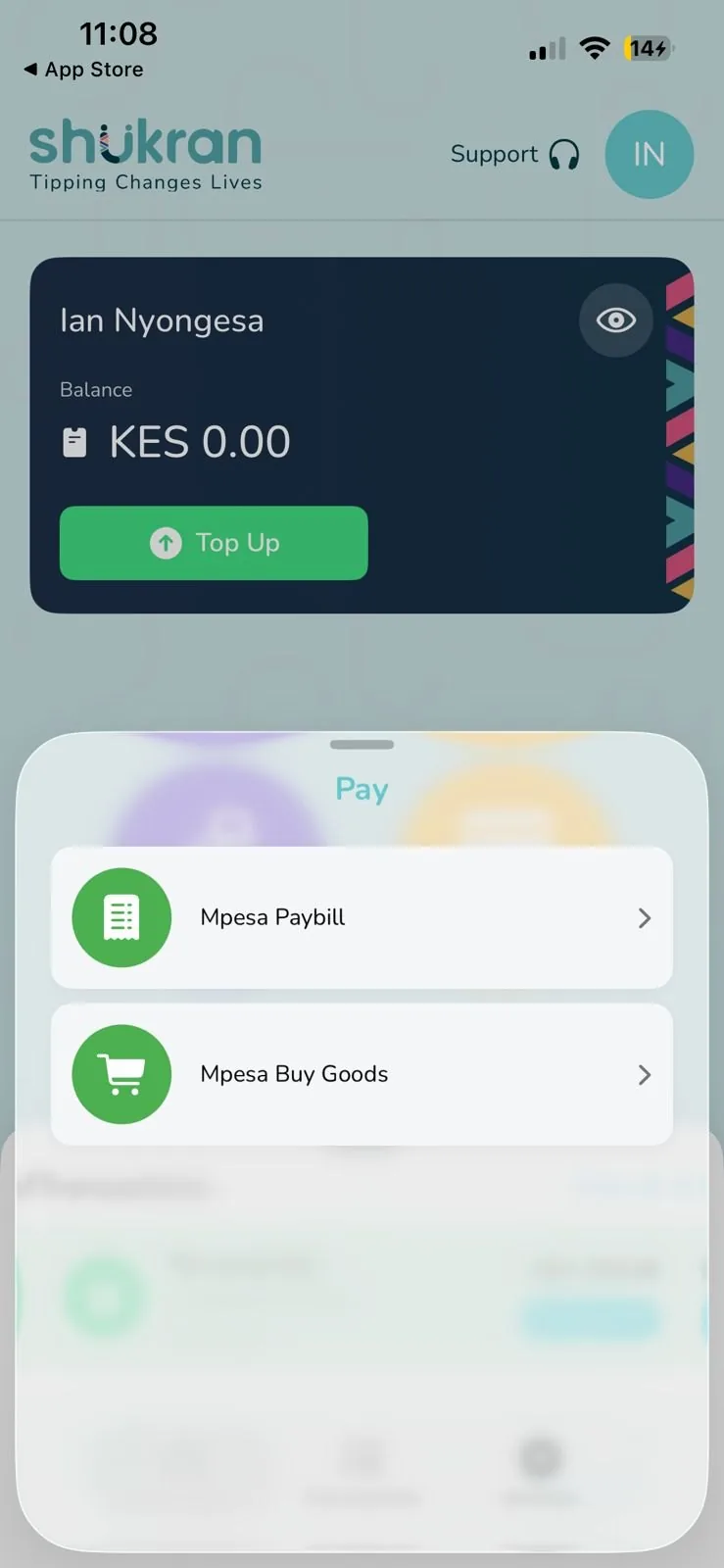 Pay via M-Pesa