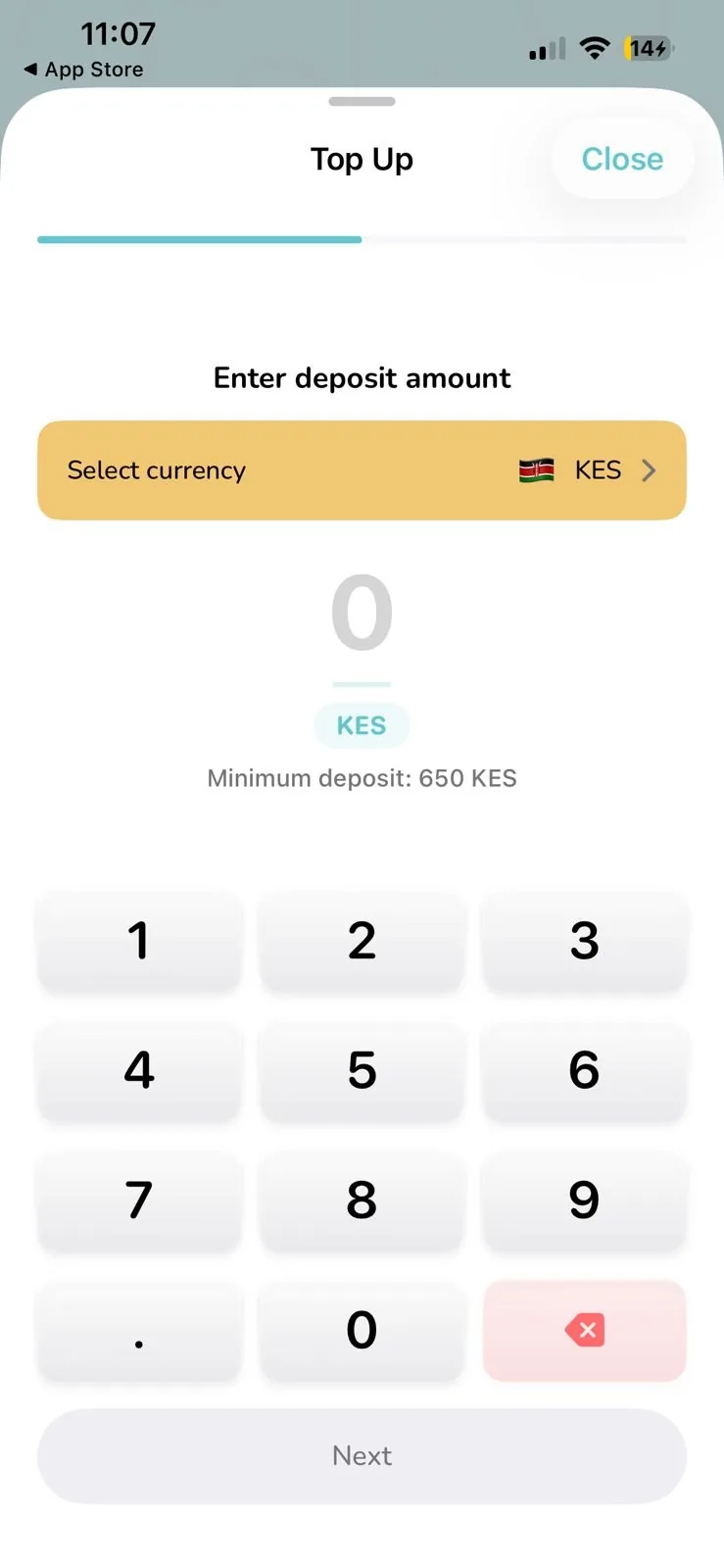Top up wallet